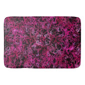 ホットピンクとブラック バスマット (正面)