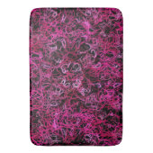 ホットピンクとブラック バスマット (正面縦)