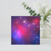 ホットピンクとブルーの宇宙写真ブランク (スタンド正面)