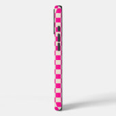 ホットピンクとベージュの市松模様 Case-Mate iPhoneケース (裏面 / 左)