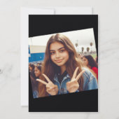 ホットピンクとホワイトのキンセアニエラ 招待状 (裏面)