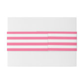 ホットピンクとホワイトのストライプの招待状用帯 招待状ベリーバンド (裏面例)