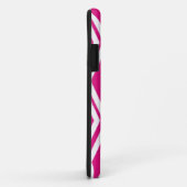 ホットピンクとホワイトのダイヤ柄 Case-Mate iPhoneケース (裏面/右)