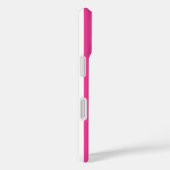 ホットピンクとホワイトのモノグラムストライプ Case-Mate iPhoneケース (裏面 / 右)