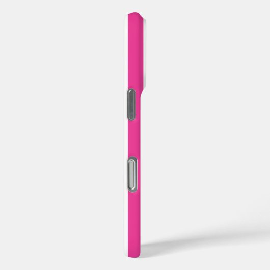 ホットピンクとホワイトのモノグラムストライプ Case-Mate iPhoneケース (裏面 / 右)