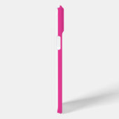 ホットピンクとホワイトのモノグラムストライプ Case-Mate iPhoneケース (裏面 / 右)