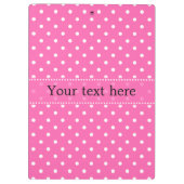 ホットピンクとホワイトの水玉模様パターン クリップボード (裏面)