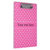 ホットピンクとホワイトの水玉模様パターン クリップボード (右)