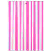 ホットピンクとホワイトキャンディストライプー クリップボード (裏面)