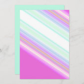 ホットピンクとホワイトストリップ シーズンカード (正面/裏面)