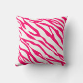 ホットピンクとホワイトゼブラデザイン枕 クッション (裏面)
