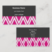 ホットピンクとホワイトダイヤモンド 名刺 (正面/裏面)