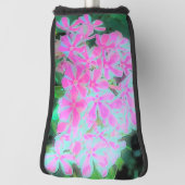 ホットピンクとホワイトペパーミントツイストガーデンフロックス ゴルフヘッドカバー (回転90)