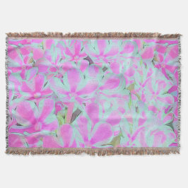 ホットピンクとホワイトペパーミントツイストガーデンフロックス スローブランケット
