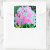 ホットピンクとホワイトペパーミントツイストフラワー スクエアシール (バッグ)