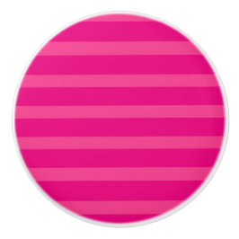 ホットピンクとライトピンクパンチ明るいはっきりしたストライプ セラミックノブ