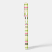 ホットピンクとライムグリーンのヴィンテージ格子模様 Case-Mate iPhoneケース (裏面 / 左)