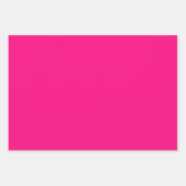 ホットピンクと明るいオレンジのストライプ ラッピングペーパーシート (正面2)