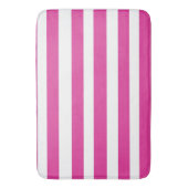 ホットピンクと白のストライプ バスマット (正面縦)