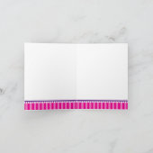 ホットピンクと紫の妖精のノートカード サンキューカード (内部)