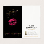 ホットピンクと金ゴールドの価格とサービスリスト 名刺 (外部フラット)