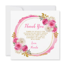 ホットピンクと金ゴールドエレガントの花Sweet sixteen