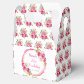 ホットピンクと金ゴールドエレガント誕生日 フェイバーボックス (オープン)