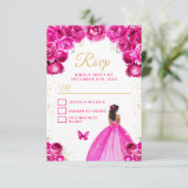 ホットピンクと金ゴールドダークスキンプリンセス 出欠カード (スタンド正面)