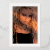 ホットピンクと金ゴールドバチェロレッテ 箔招待状 (裏面)