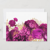 ホットピンクと金ゴールドフローラキンセアニラ写真 サンキューカード (裏面)