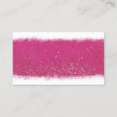 ホットピンクと金ゴールド唇の名刺テンプレート 名刺 (裏面)