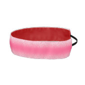 ホットピンクと銀きらめく色のグリッター アスレチックヘッドバンド (右)