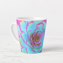 ホットピンクと青の多肉性セダムロゼット