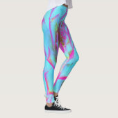 ホットピンクと青の多肉性セダムロゼット レギンス (右)