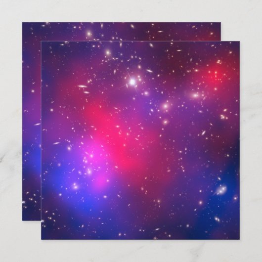 ホットピンクと青の天体宇宙写真空白の (正面/裏面)