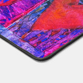 ホットピンクと青の複数のハートデスクマット デスクマット (コーナー)