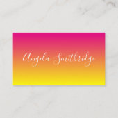 ホットピンクと黄色のグラデーション 名刺 (正面)
