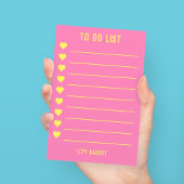 ホットピンクと黄色のTo-Doリスト ポストイット