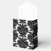 ホットピンクと黒のダマスク赤ちゃんシャワー フェイバーボックス (オープン)