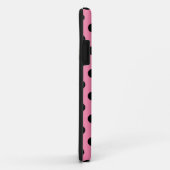 ホットピンクに大きな黒の水玉 Case-Mate iPhoneケース (裏面/右)