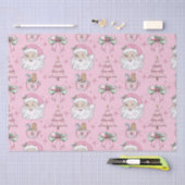 ホットピンクのお父さんクリスマスボウ 薄葉紙 (クラフト)