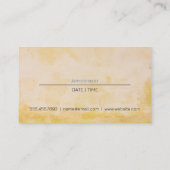 ホットピンクのはさみコームのロゴ | 美容師アプト 予約カード (裏面)