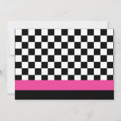 ホットピンクのアイススケートの誕生日パーティー 招待状 (裏面)