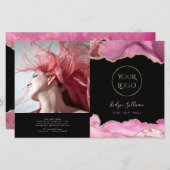 ホットピンクのアガートの2倍パンフレット (正面/裏面)