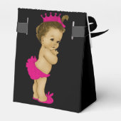 ホットピンクのアフリカ系アメリカ人のベビーガール フェイバーボックス (裏面サイド)