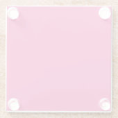 ホットピンクのウェディング | 大胆な無地の招待状 ガラスコースター (裏面)