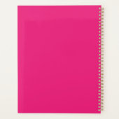 ホットピンクのウェディング | 大胆な無地の招待状 プランナー手帳 (裏面)