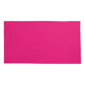 ホットピンクのウェディング | 大胆な無地の招待状 枕カバー (裏面-左)