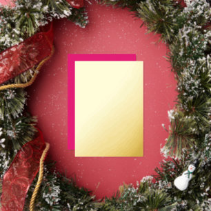 ホットピンクのウェディング   大胆な無地の招待状 箔シーズンカード