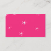 ホットピンクのカップケーキとマルティニ 名刺 (裏面)